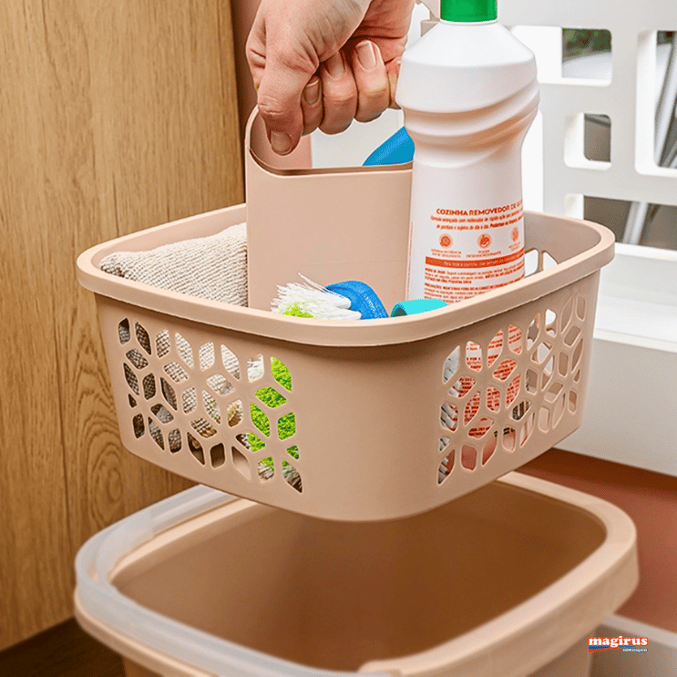 CESTO ORGANIZADOR DE PRODUTO DE LIMPEZA