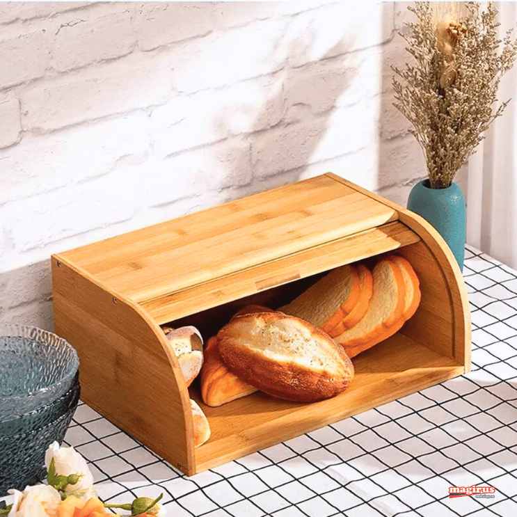 PORTA PÃES COM TAMPA RETRÁTIL ECOKITCHEN