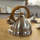 CHALEIRA INOX COM ALÇA BAMBU