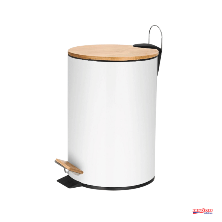 LIXEIRA 12L ROUND BRANCO