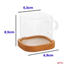 DUPLA CANECA QUADRADA BOROSSILICATO