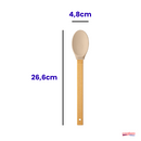 COLHER DE SILICONE CABO DE BAMBU