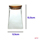 POTE DE VIDRO BOROSSILICATO SCALENE TAMPA BAMBU 750 ml