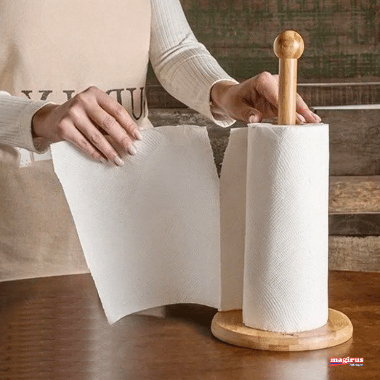 PORTA PAPEL TOALHA DE BAMBU