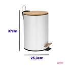 LIXEIRA 12L ROUND BRANCO