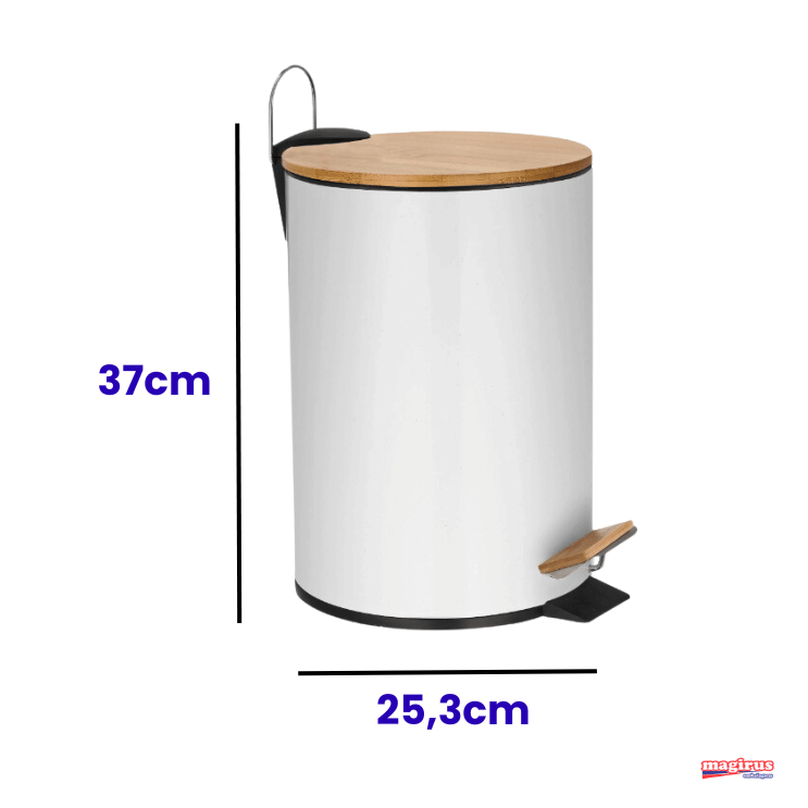 LIXEIRA 12L ROUND BRANCO