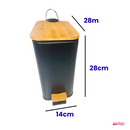 LIXEIRA 5L PRACTICE PRETO