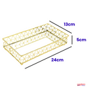 BANDEJA RETANGULAR LOUVRE OURO