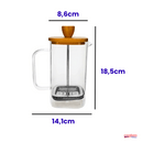 CAFETEIRA PRENSA FRANCESA TAMPA BAMBU